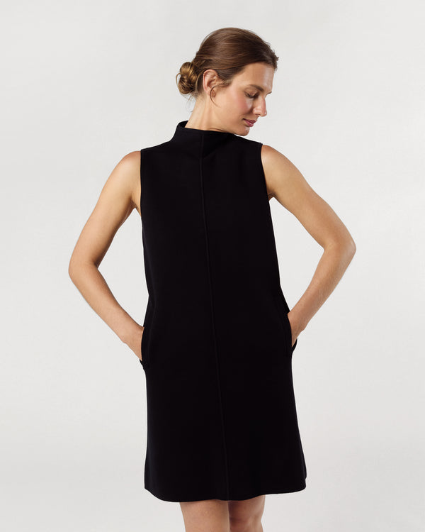 Sid Mashburn Rebel Dress In Black Cotton/Silk