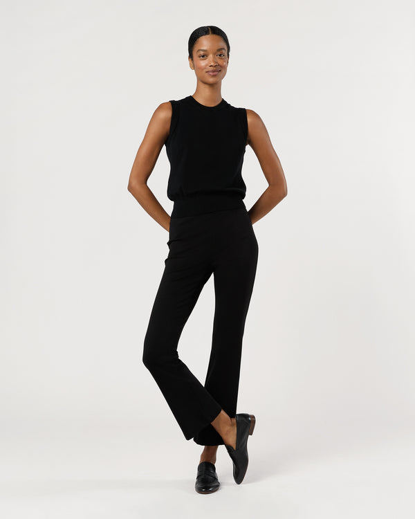Sid Mashburn Rosie Shell In Black Cotton/Silk