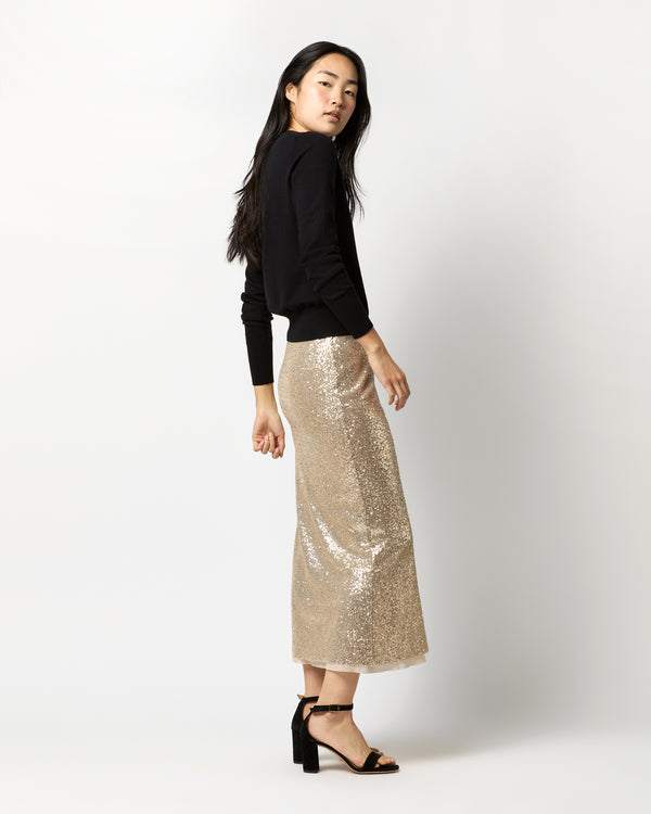 Sid Mashburn Ruby Skirt In Platino Sequin