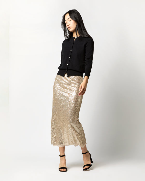 sid mashburn Ruby Skirt in Platino Sequin