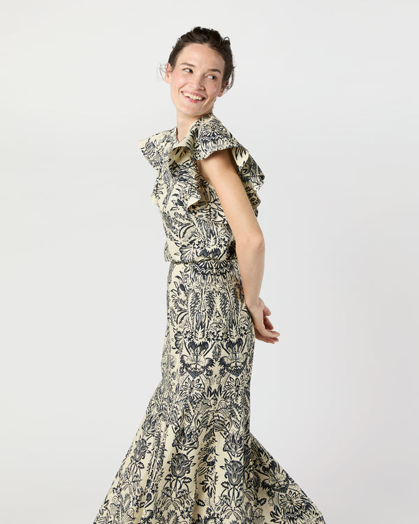 Sid Mashburn Severine Top In Ivory Floral