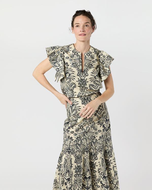 sid mashburn Severine Top in Ivory Floral