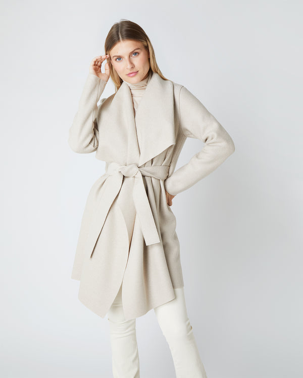Sid Mashburn Short Blanket Coat In Almond