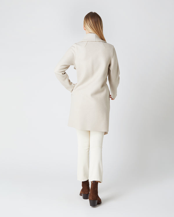 Sid Mashburn Short Blanket Coat In Almond