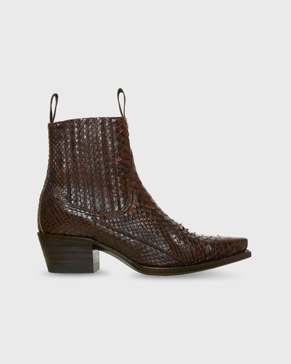 sid mashburn Short Cowboy Boot in Brown Python
