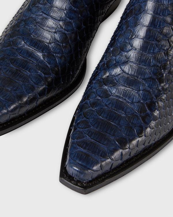 Sid Mashburn Short Cowboy Boot In Navy Python