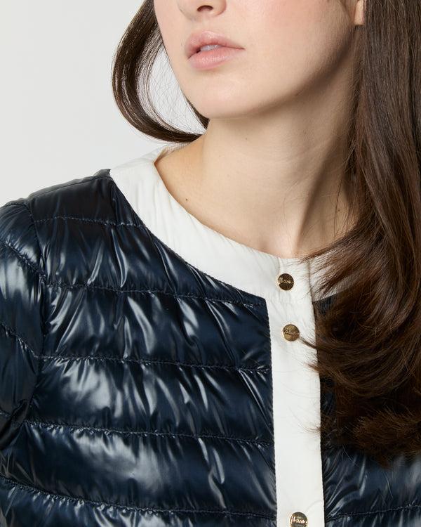 Sid Mashburn Short Jacket With Matte Trim In Navy