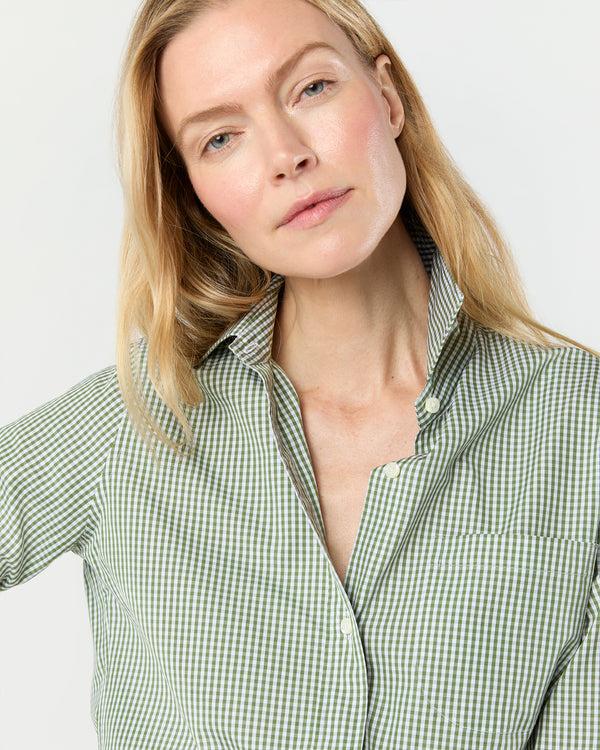 Sid Mashburn Sidney Shirt In Leaf Gingham Poplin