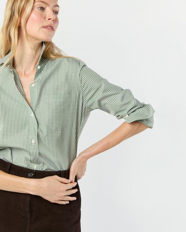 Sid Mashburn Sidney Shirt In Leaf Gingham Poplin