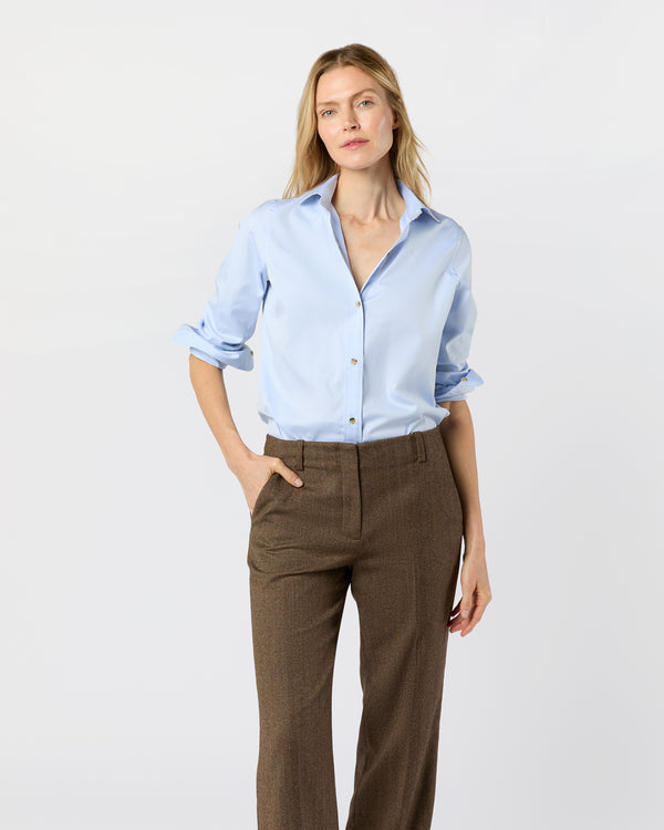 Sid Mashburn Sidney Shirt In Sky Pinpoint