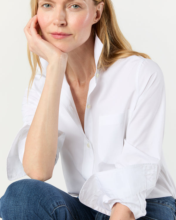 Sid Mashburn Sidney Shirt In White Poplin