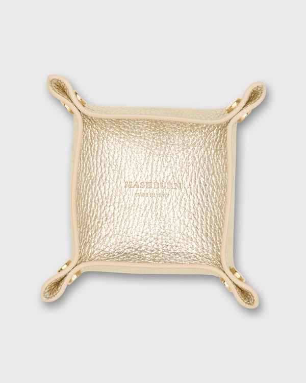sid mashburn Small Square Tray in Platino Leather