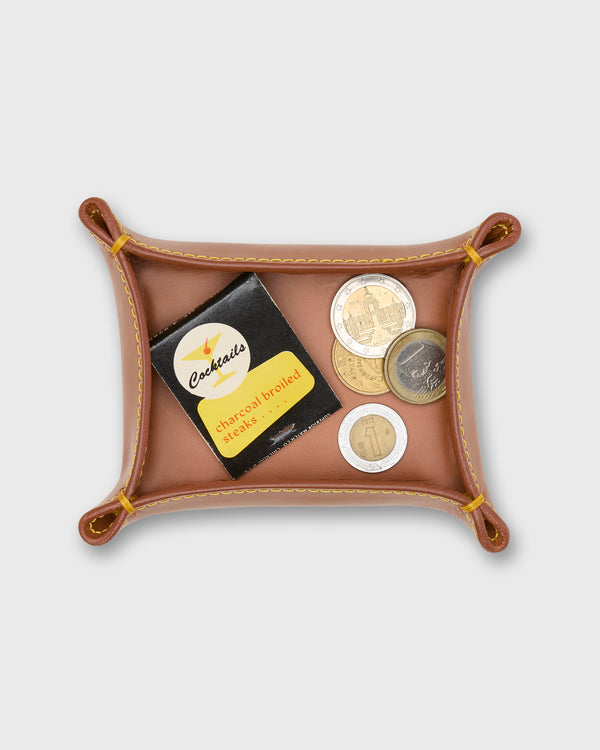 Sid Mashburn Small Tray In Natural Leather