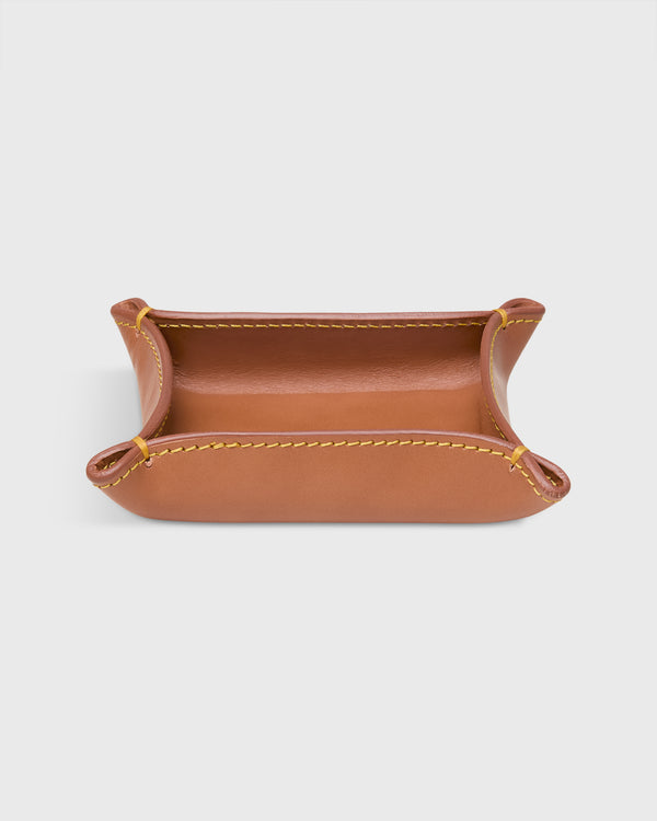 Sid Mashburn Small Tray In Natural Leather