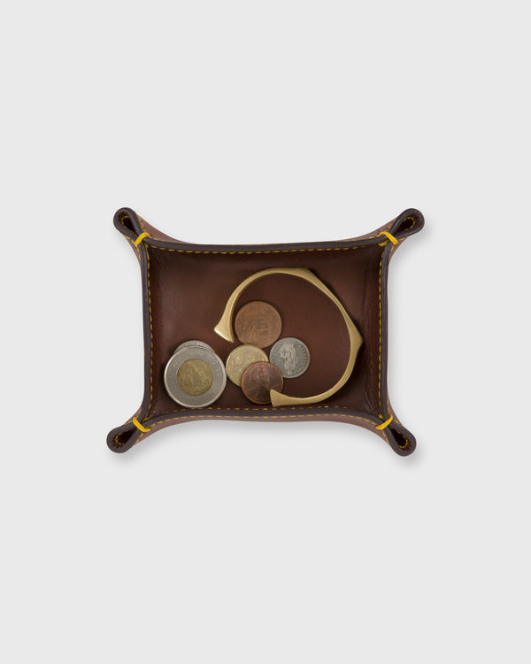 Sid Mashburn Small Tray In Papaya Leather