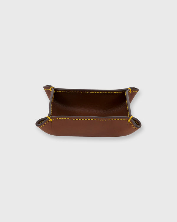 Sid Mashburn Small Tray In Papaya Leather