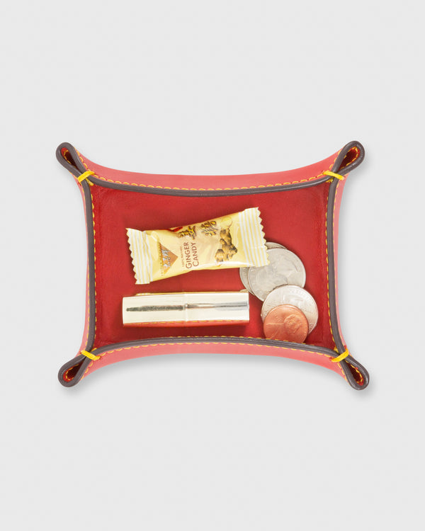 Sid Mashburn Small Tray In Red Leather