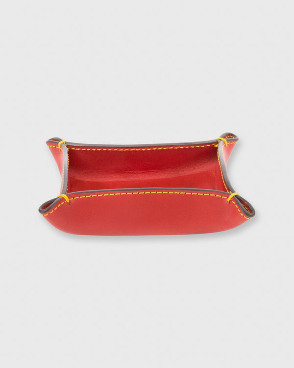 Sid Mashburn Small Tray In Red Leather