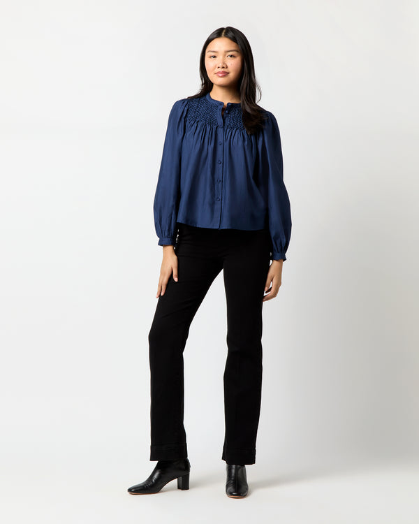 Sid Mashburn Soffia Blouse In Midnight