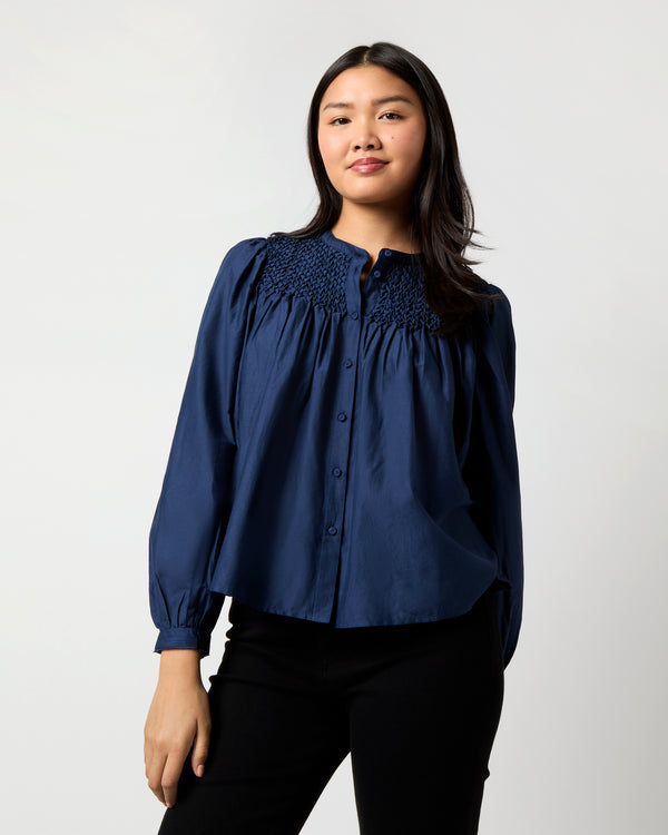 sid mashburn Soffia Blouse in Midnight