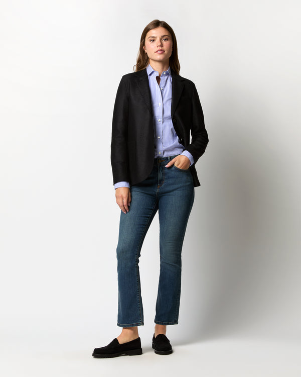 Sid Mashburn Stand Up Collar Blazer In Black