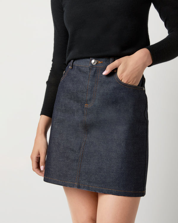 Sid Mashburn Standard Skirt In Indigo