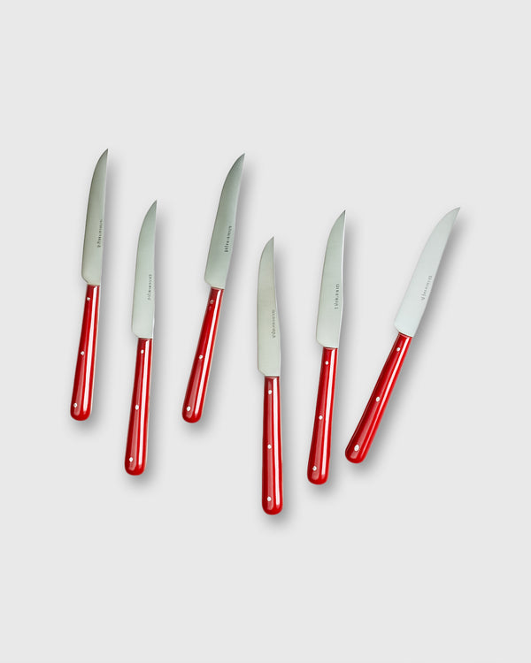 Sid Mashburn Steak Knives (Set Of 6) In Acrylic Red
