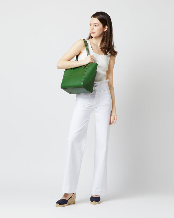 Sid Mashburn Sydney Tote In Green Leather