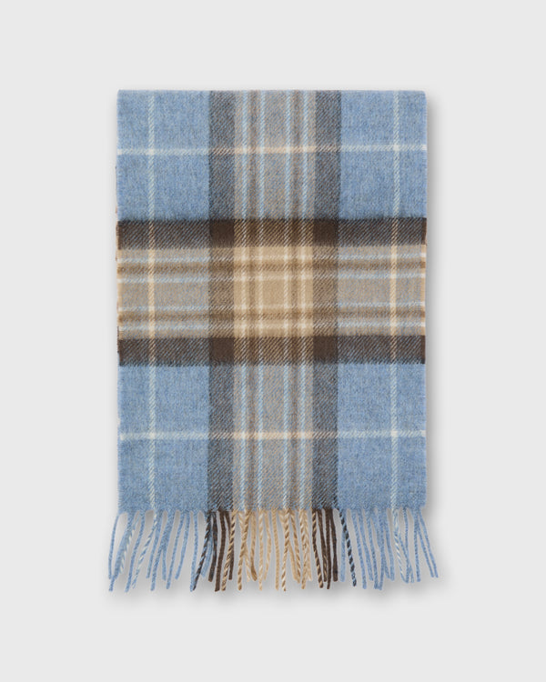 Sid Mashburn Tartan Merino Scarf In Blue McKellar