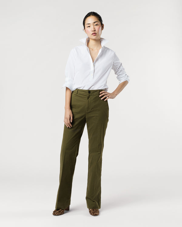 Sid Mashburn Tomboy Popover Shirt In White Poplin