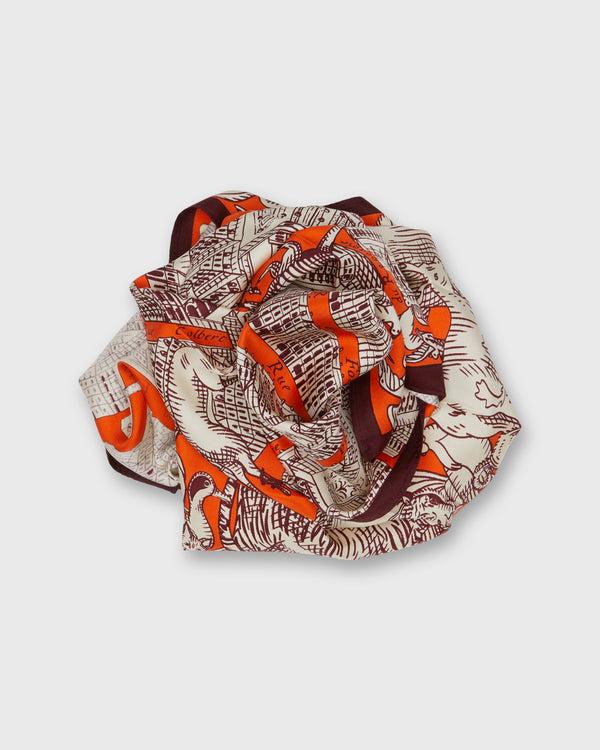 sid mashburn Turgot Square Scarf in Orange