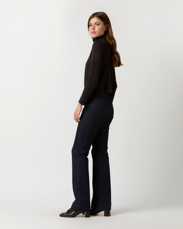 Sid Mashburn Turtleneck Tee In Black Pima Cotton