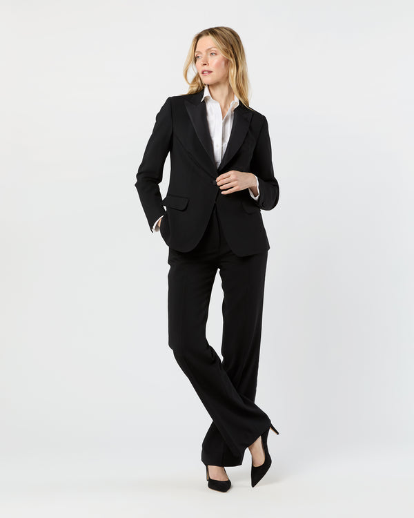 Sid Mashburn Tuxedo Jacket In Black Wool Barathea