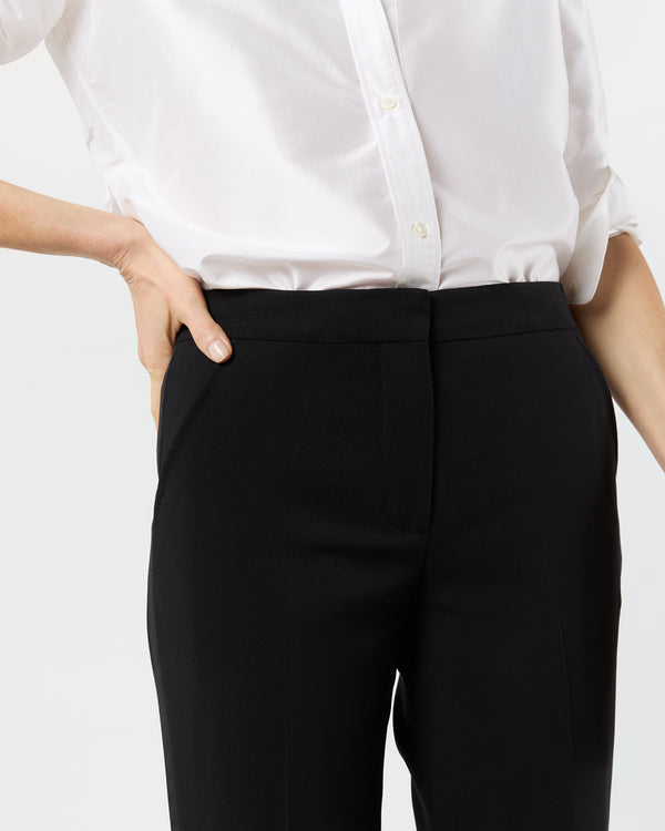 Sid Mashburn Tuxedo Pant In Black Wool Barathea