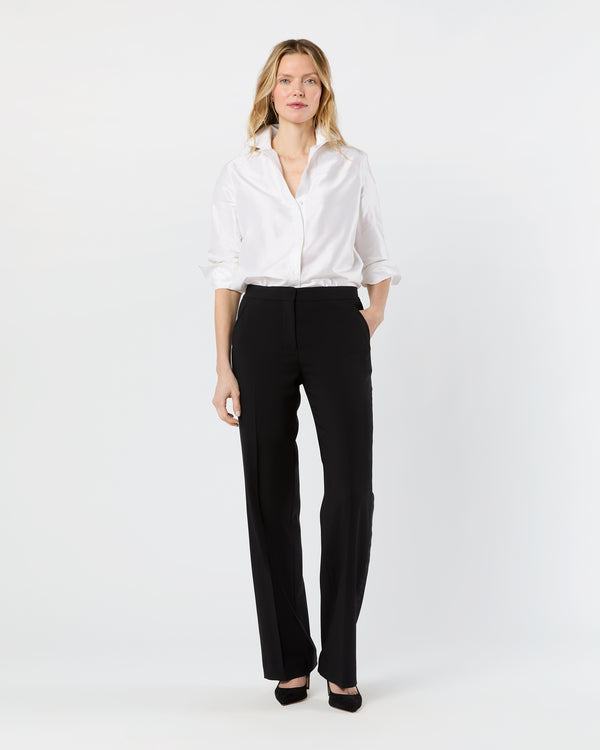 sid mashburn Tuxedo Pant in Black Wool Barathea