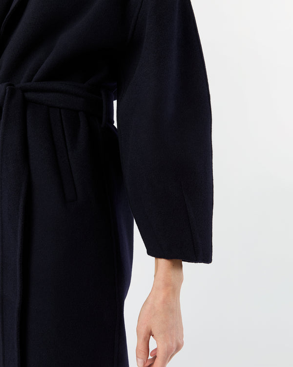 Sid Mashburn Viv Coat In Navy Double-Faced Melton