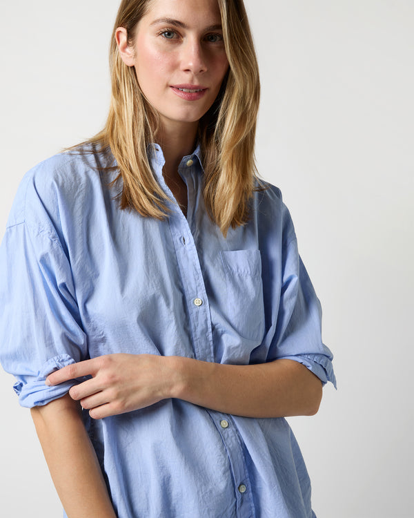 Sid Mashburn Weekender Shirt In Sky Summer Cloth
