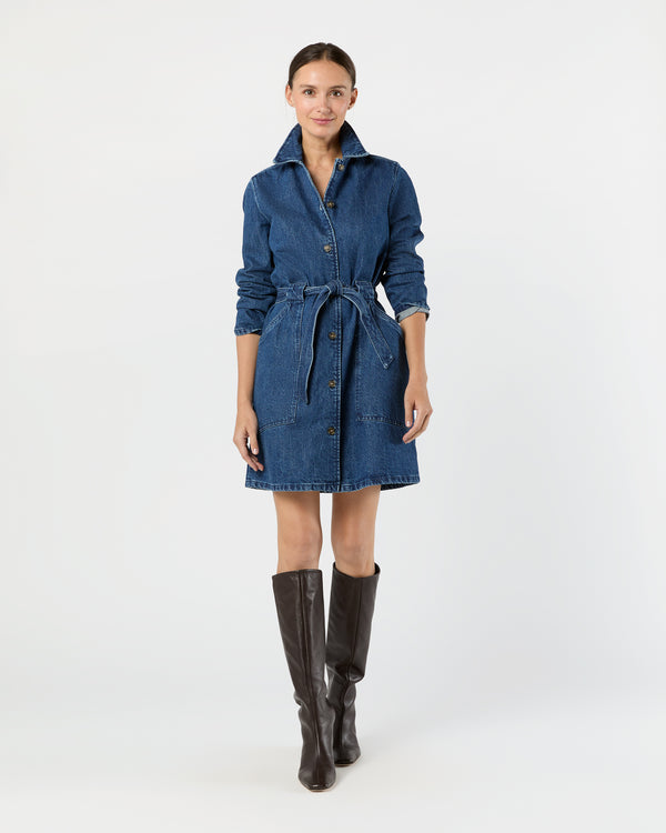 sid mashburn Winter Dress in Stonewashed Indigo