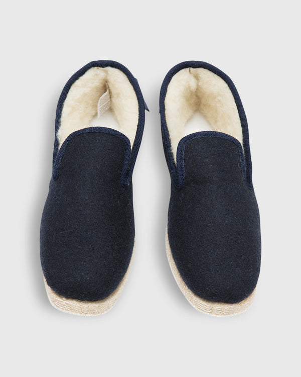 Sid Mashburn Women's Wool Slippers In Navy