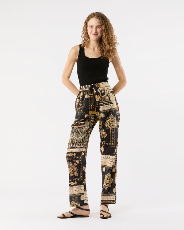 Sid Mashburn Zahera Pant In Black/Ochre