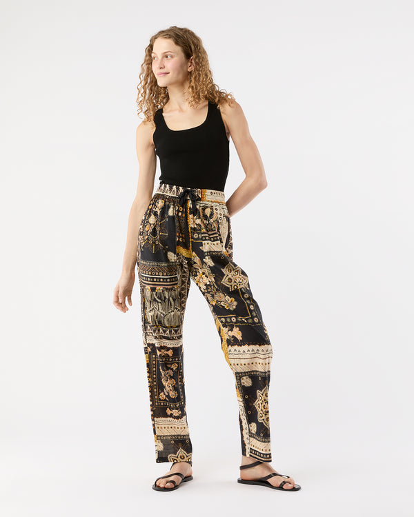 sid mashburn Zahera Pant in Black/Ochre