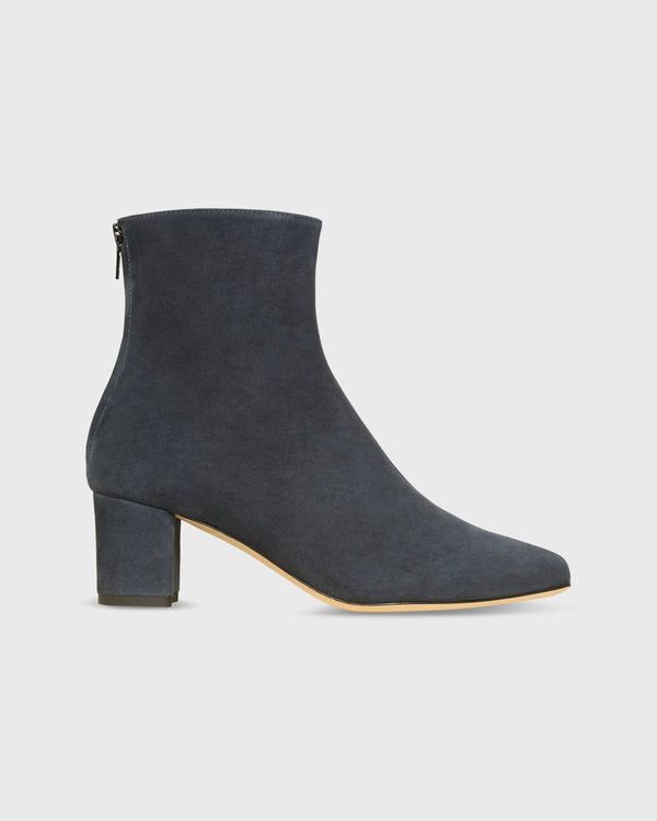 sid mashburn Zip-Back Boot in Navy Suede