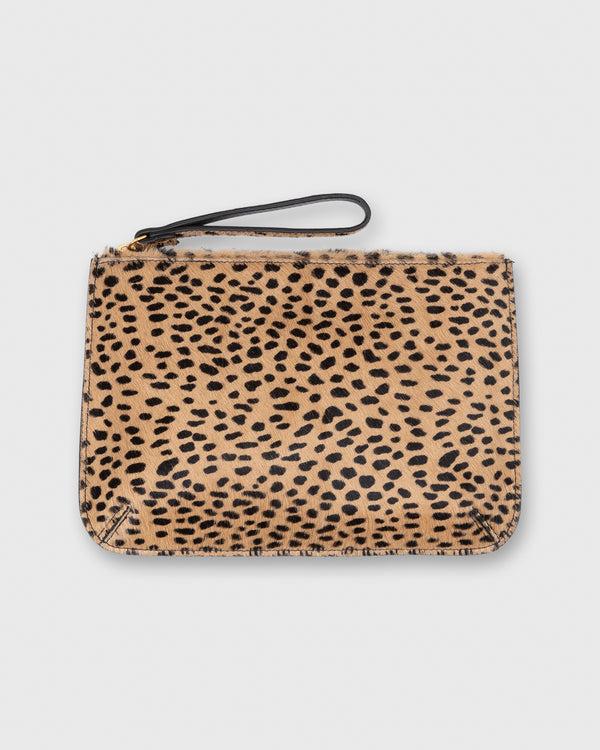sid mashburn Zip Clutch in Leopard Calf Hair