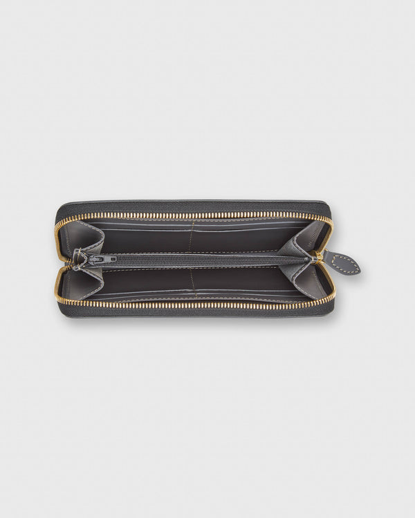 Sid Mashburn Zip Wallet In Elephant Leather