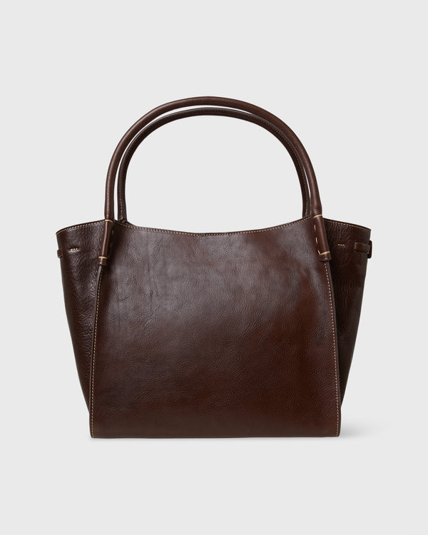 sid mashburn Zoe Tote in Dark Brown Leather