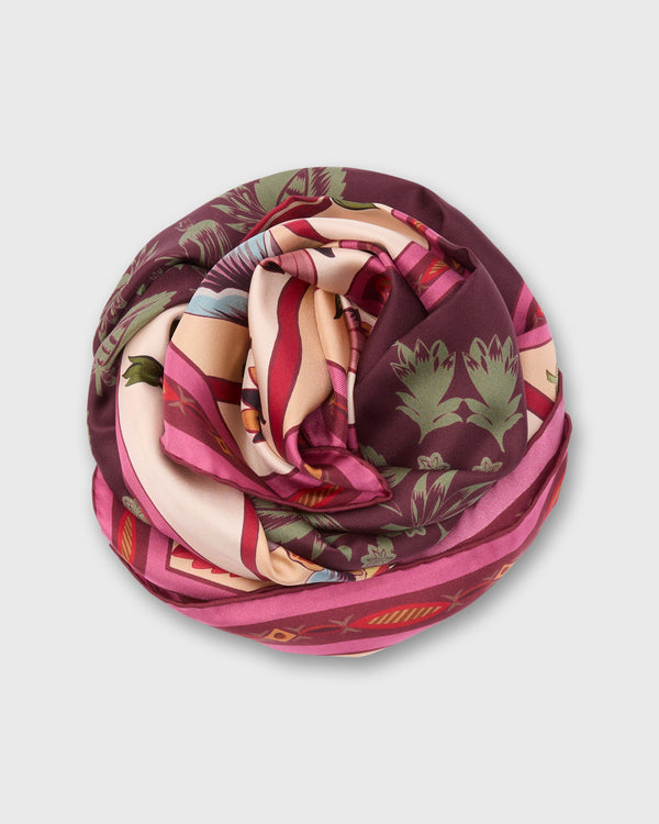 sid mashburn Silk Square Scarf in Stripes and Flowers