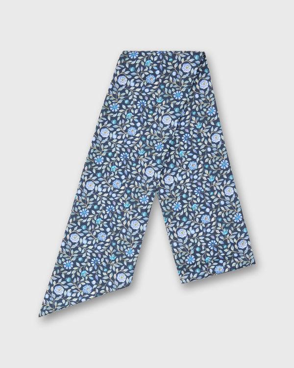 Sid Mashburn Silk Tied Up Scarf In Blue/Multi Zara Thanrose Liberty Fabric Silk Twi