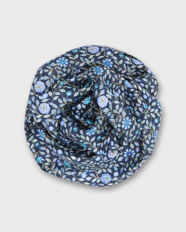 sid mashburn Silk Tied Up Scarf in Blue/Multi Zara Thanrose Liberty Fabric Silk Twi