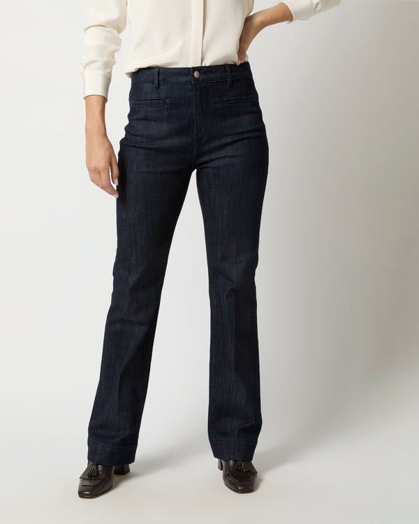 Sid Mashburn Sloane Trouser Jean In Dark Indigo Stretch Denim