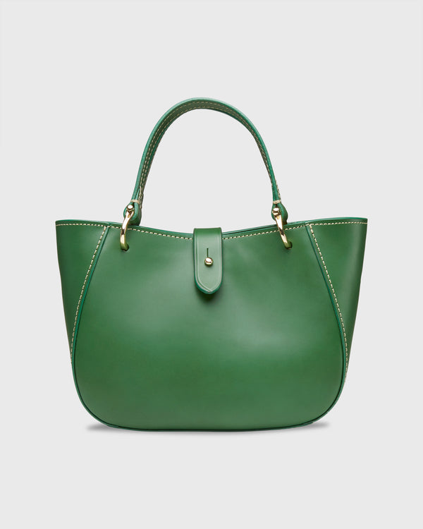 sid mashburn Small Annalisa Satchel Bag in Green Leather